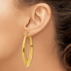 Leslie's 14K Polished Hoop Earrings - Image 3