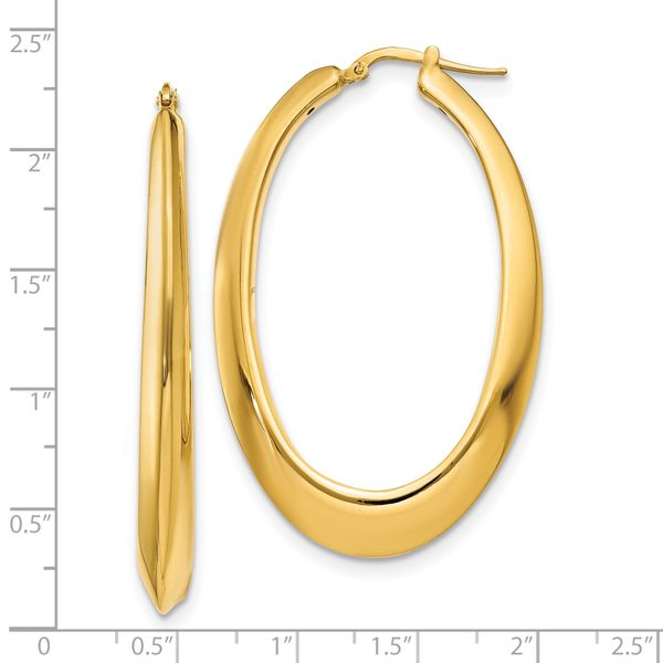 Leslie's 14K Polished Hoop Earrings - Image 4