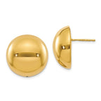 Leslie's 14K Polished Hollow Domed Post Earrings