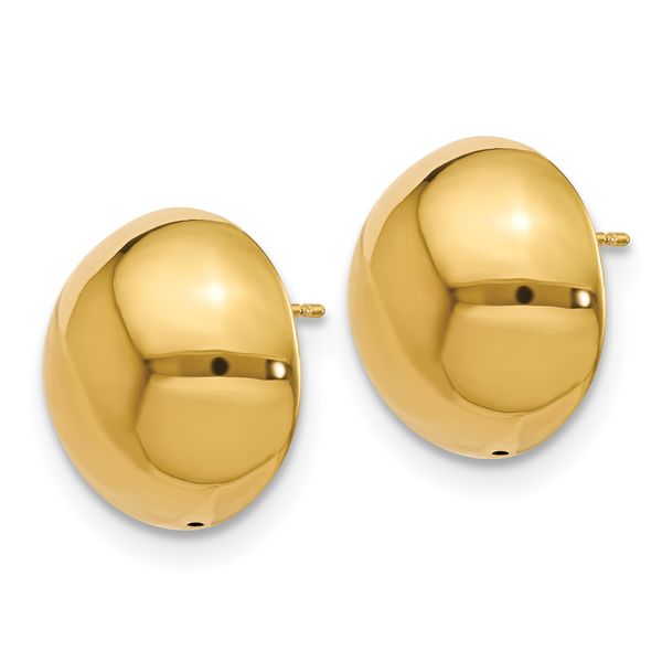 Leslie's 14K Polished Hollow Domed Post Earrings - Image 2
