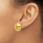 Leslie's 14K Polished Hollow Domed Post Earrings - Image 3