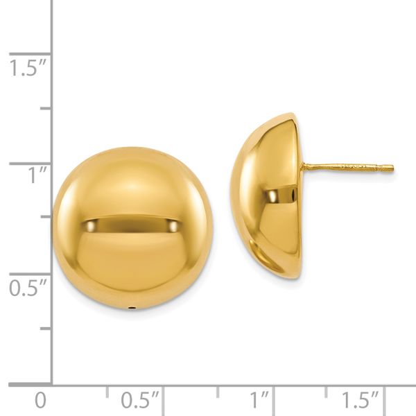 Leslie's 14K Polished Hollow Domed Post Earrings - Image 4