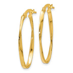Leslie's 14K Twisted Oval Hoop Earrings - Image 2