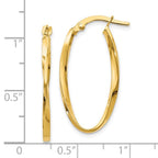 Leslie's 14K Twisted Oval Hoop Earrings - Image 4