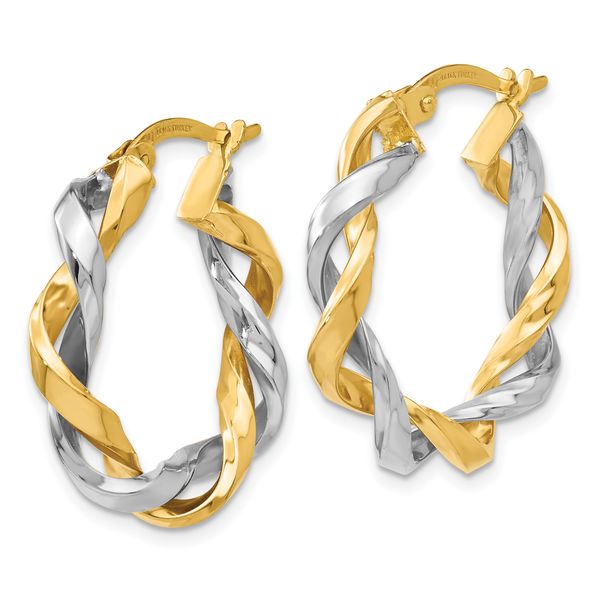 Leslie's 14K Two-tone Hoop Earrings - Image 2