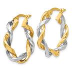 Leslie's 14K Two-tone Hoop Earrings - Image 2