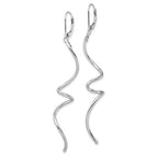 Leslie's 14K White Gold Twisted Leverback Earrings - Image 2