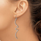 Leslie's 14K White Gold Twisted Leverback Earrings - Image 3