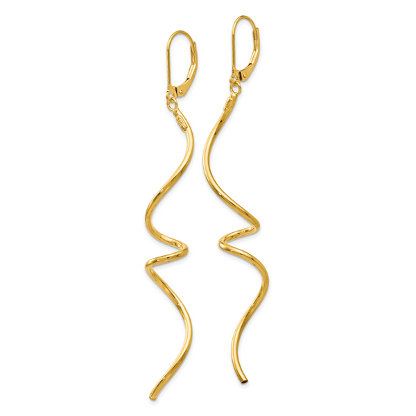 Leslie's 14K Polished Twisted Leverback Earrings - Image 2