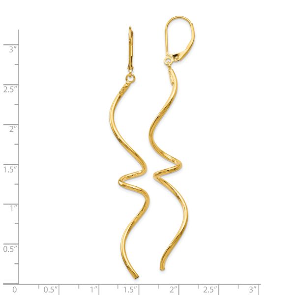 Leslie's 14K Polished Twisted Leverback Earrings - Image 4