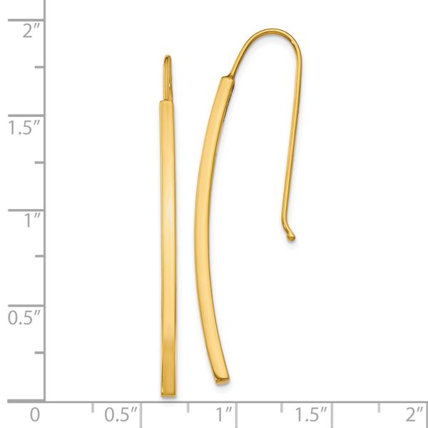 Leslie's 14K Polished Dangle Bar Earrings - Image 4