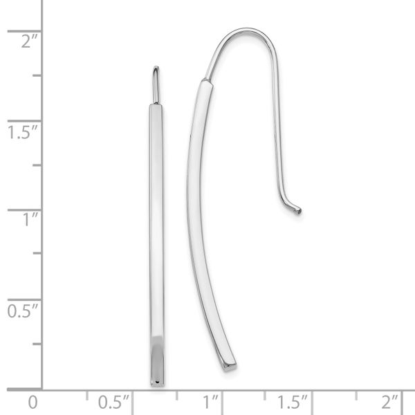 14K White Gold Polished Earrings - Image 4