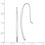 14K White Gold Polished Earrings - Image 4