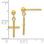 Leslie's 14K Polished Cross Post Drop Earrings - Image 4