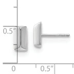 14K White Gold Polished Post Earrings - Image 4
