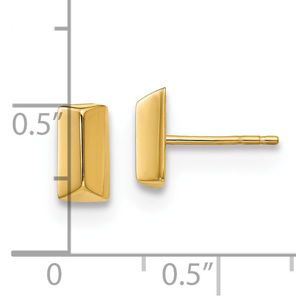 Leslie's 14K Polished Fancy Post Earrings - Image 4