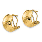 Leslie's 14K Polished Hammered Omega Back Earrings - Image 2