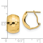 Leslie's 14K Polished Hammered Omega Back Earrings - Image 4