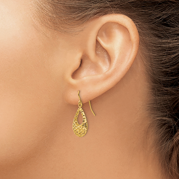 Leslie's 14K D/C Shepherd Hook Earrings - Image 3