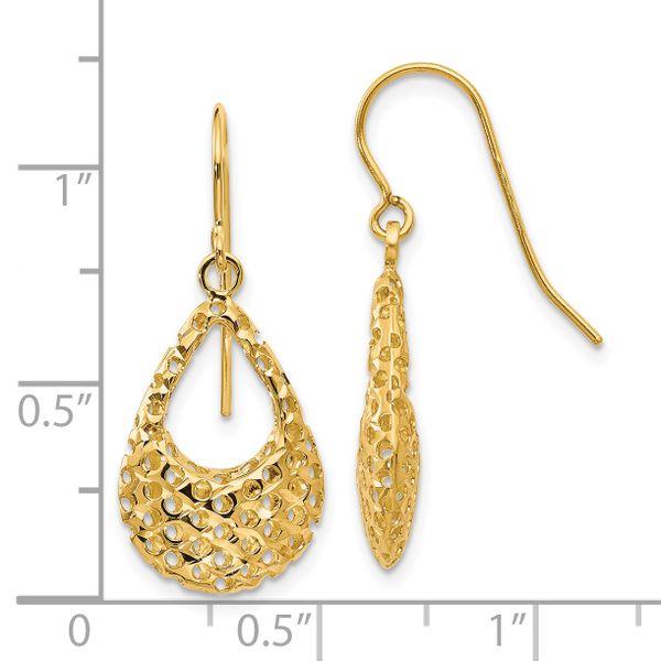Leslie's 14K D/C Shepherd Hook Earrings - Image 4