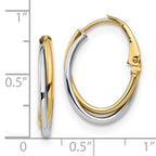 Leslie's 14K Two-tone Polished Hoop Earrings - Image 4