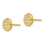 Leslie's 14K Polished and Textured Disc Post Earrings - Image 2