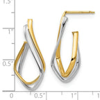 Leslie's 14K w/Rhodium Polished Post Earrings - Image 4