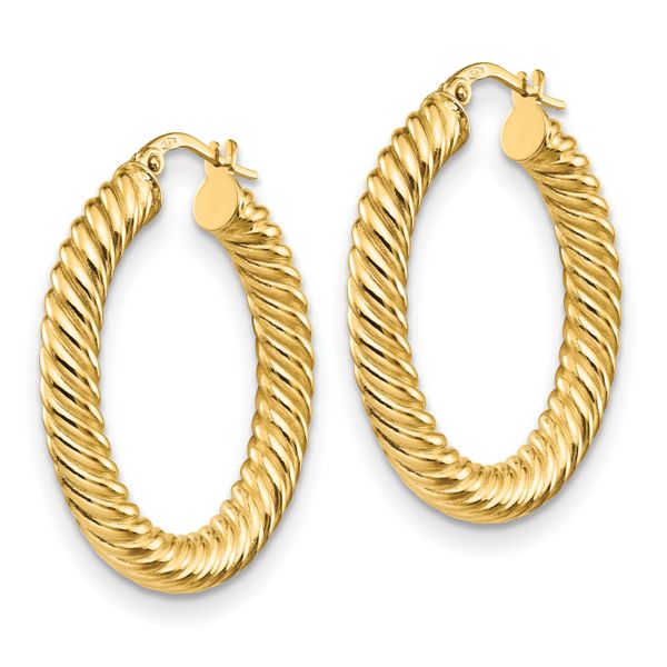 Leslie's 14K Polished Twisted Hoop Earrings - Image 2