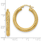 Leslie's 14K Polished Twisted Hoop Earrings - Image 4