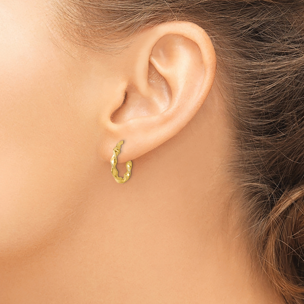 Leslie's 14K Twisted Hoop Earrings - Image 3