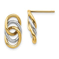 Leslie's 14K Two-tone Polished Circles Post Earrings