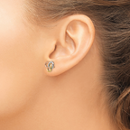 Leslie's 14K Tri-color Polished Rings Post Earrings - Image 3