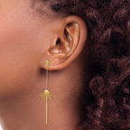 Leslie's 14K Polished Dragonfly Post Dangle Earrings - Image 3