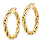 Leslie's 14K Polished Twisted Hoop Earrings - Image 2