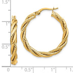 Leslie's 14K Polished Twisted Hoop Earrings - Image 4
