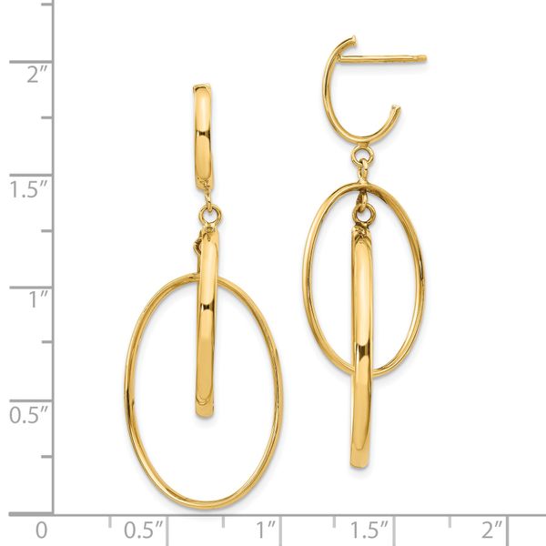 Leslie's 14K Polished Post Dangle Earrings - Image 4