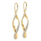 Leslie's 14K Glimmer Infused Twisted Leverback Earrings - Image 2