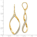 Leslie's 14K Glimmer Infused Twisted Leverback Earrings - Image 4