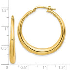 14K Polished Fancy Hoop Earrings - Image 4
