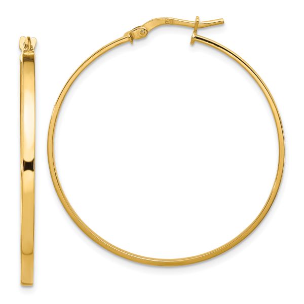 Leslie's 14K 2mm Polished Hoop Earrings