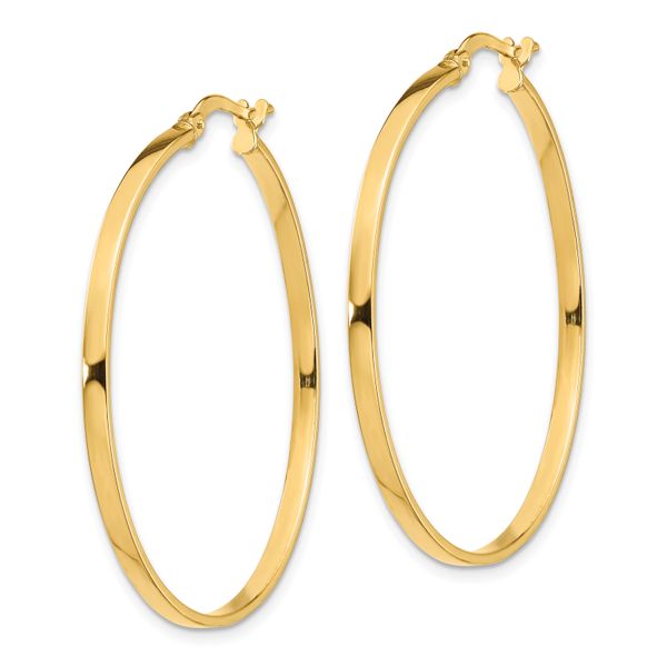 Leslie's 14K 2mm Polished Hoop Earrings - Image 2