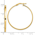 Leslie's 14K 2mm Polished Hoop Earrings - Image 4