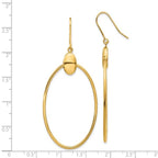 Leslie's 14K Polished Oval Dangle Earrings - Image 3