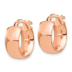14K Rose Gold 6mm High Polished Hoop Earrings - Image 2