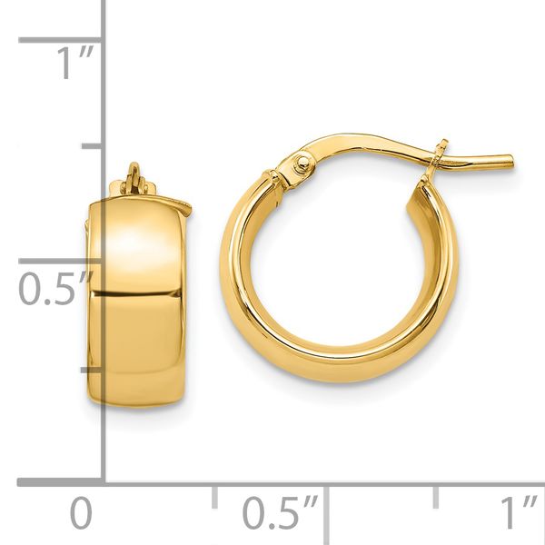 Leslie's 14K 6mm High Polished Hoop Earrings - Image 4