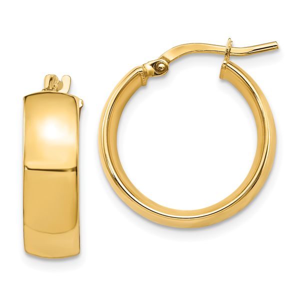 Leslie's 14K 6mm High Polished Hoop Earrings