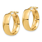 Leslie's 14K 6mm High Polished Hoop Earrings - Image 2