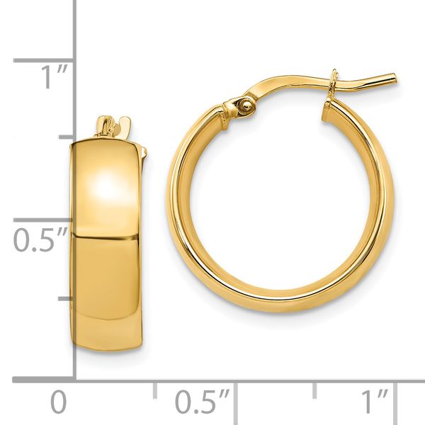 Leslie's 14K 6mm High Polished Hoop Earrings - Image 4