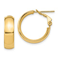 Leslie's 14K 6mm High Polished Omega Back Hoop Earrings