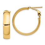 Leslie's 14K 6mm High Polished Omega Back Hoop Earrings